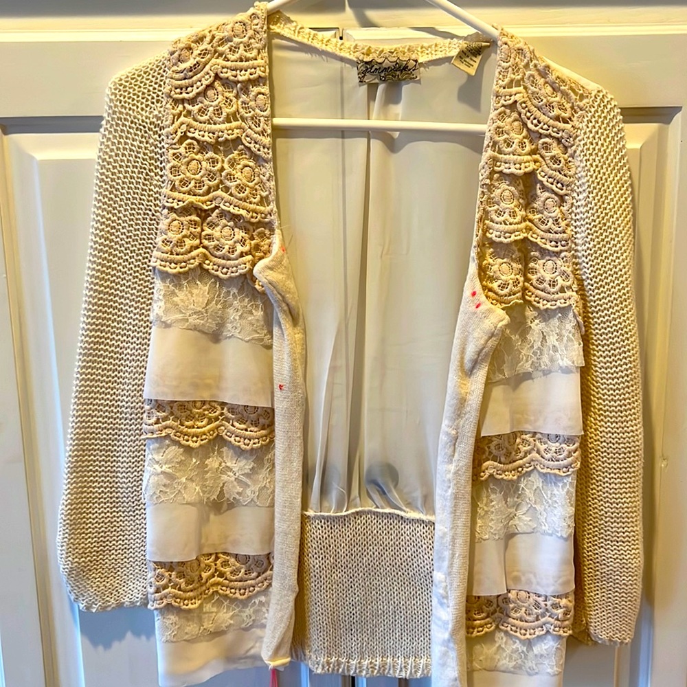 BKE ivory cardigan-